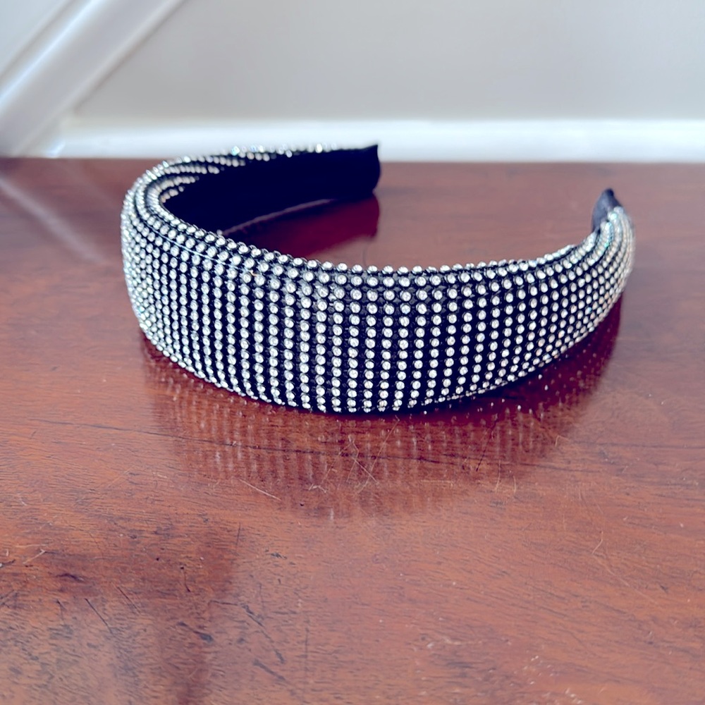 Padded Rhinestone Headband (Silver) - Picture 2 of 5